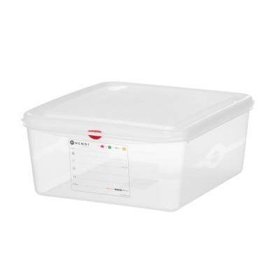 Nádoba GN 2/3, polypropylen, HENDI, GN 2/3, 13,5L, Průhledná, 354x325x(H)150mm, Obdélníkové | 873311